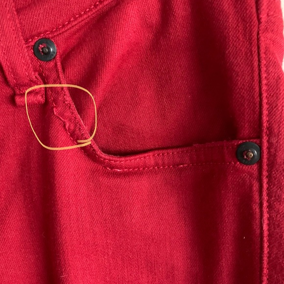 rag & bone Distressed Skinny Jeans in “PFD” Red - Picture 6 of 7